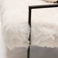 Ziggy Chair in White Fur Fabric