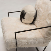 Ziggy Chair in White Fur Fabric