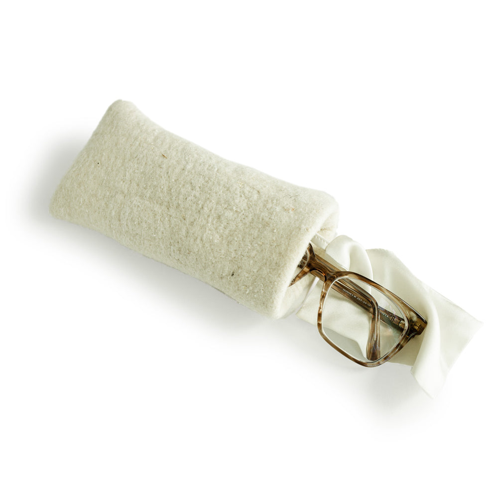 Eyeglass Sleeve - Felted Wool - Silk Lining