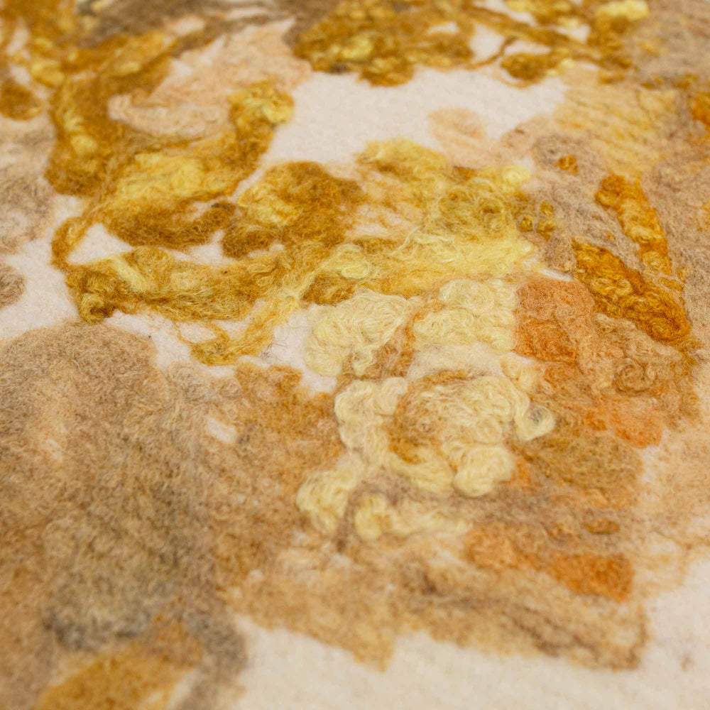 
                      
                        Botanical Floor Cushion - Felted Wool - Turmeric Yellow
                      
                    