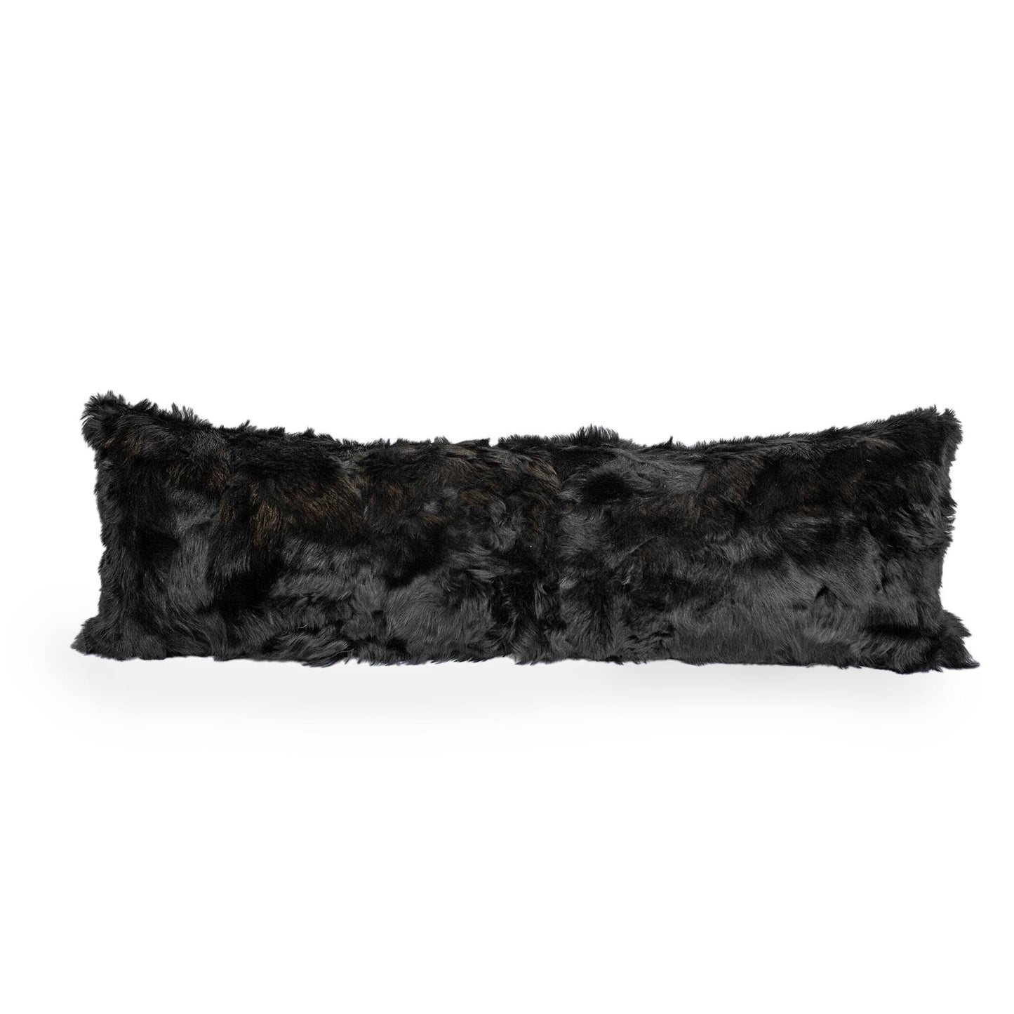 Toscana Real Sheep Fur Body Pillow in Black