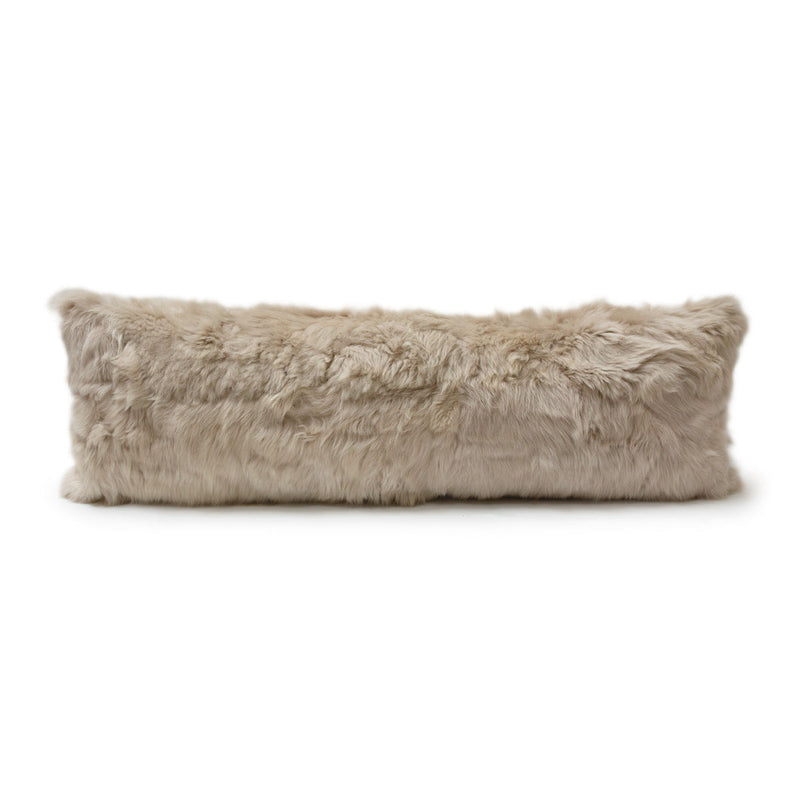 Toscana Real Sheep Fur Body Pillow in Black