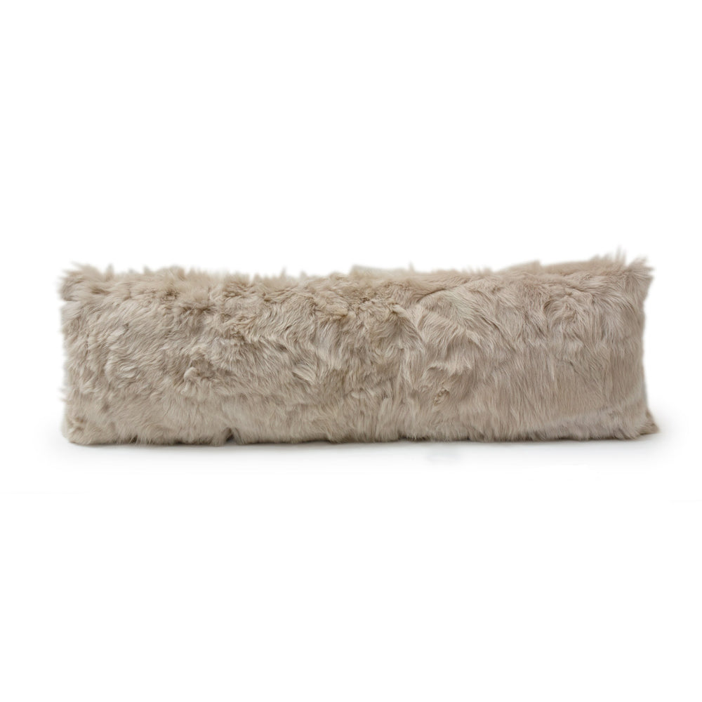 Toscana Real Sheep Fur Body Pillow in Bone