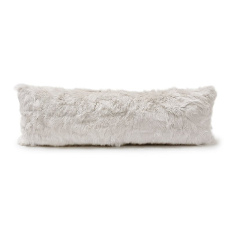 Toscana Real Sheep Fur Body Pillow in Bone