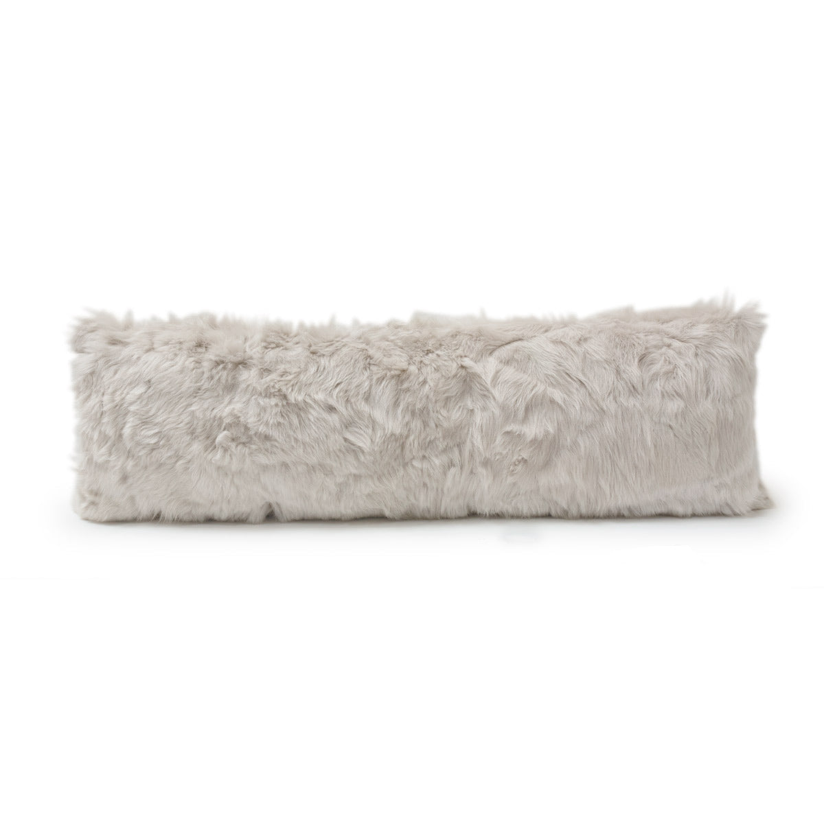 White faux fur body pillow outlet cover