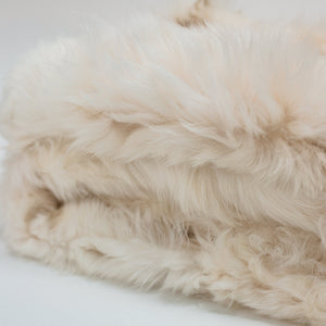 Toscana Real Sheep Fur Silk Lined Throw