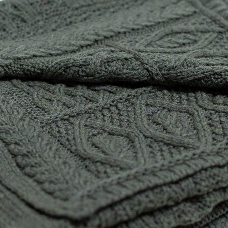 Merino Wool Cable Knit All Year 'Round Throw