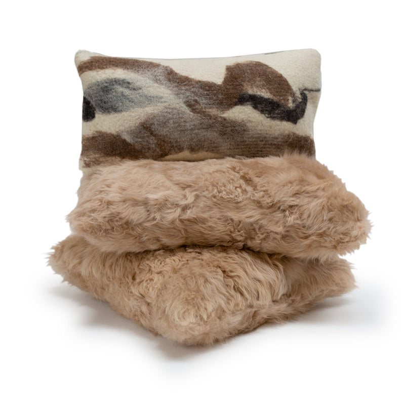 Toscana Real Sheep Fur 16"x22" Pillow