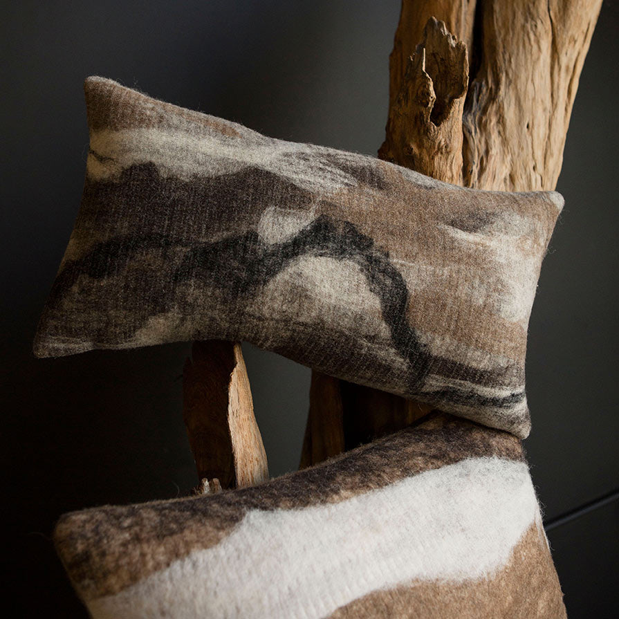 Tahoe Wool Pillow - Caramel Brown