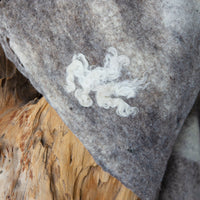 Shetland Cloud Felted Wool Reversible Throw