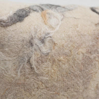 Silk & Wool Felted Pillow with Raw Mohair by JG SWITZER