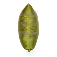 Lotus Flower Silk Pillow - Chartreuse Stripe - JG Switzer