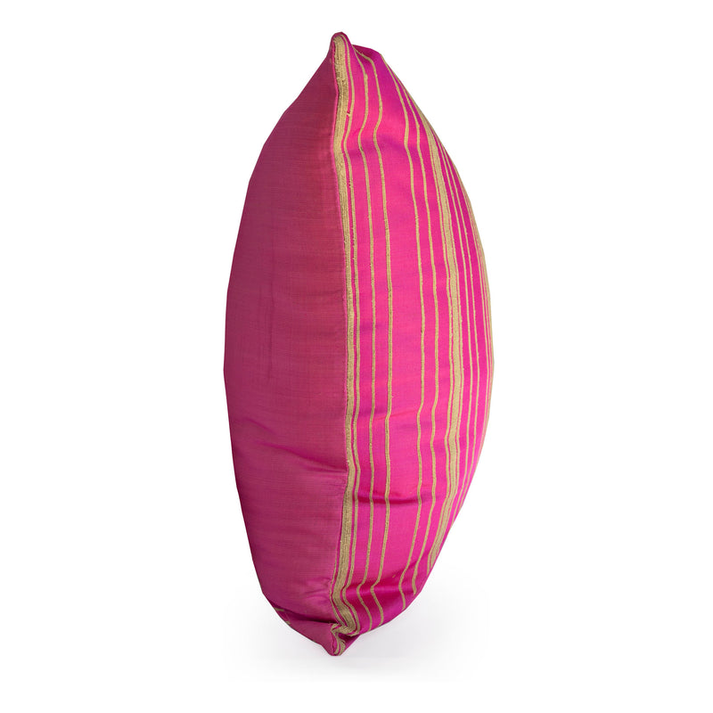 Lotus Flower Silk Pillow - Pink Triangle - JG Switzer
