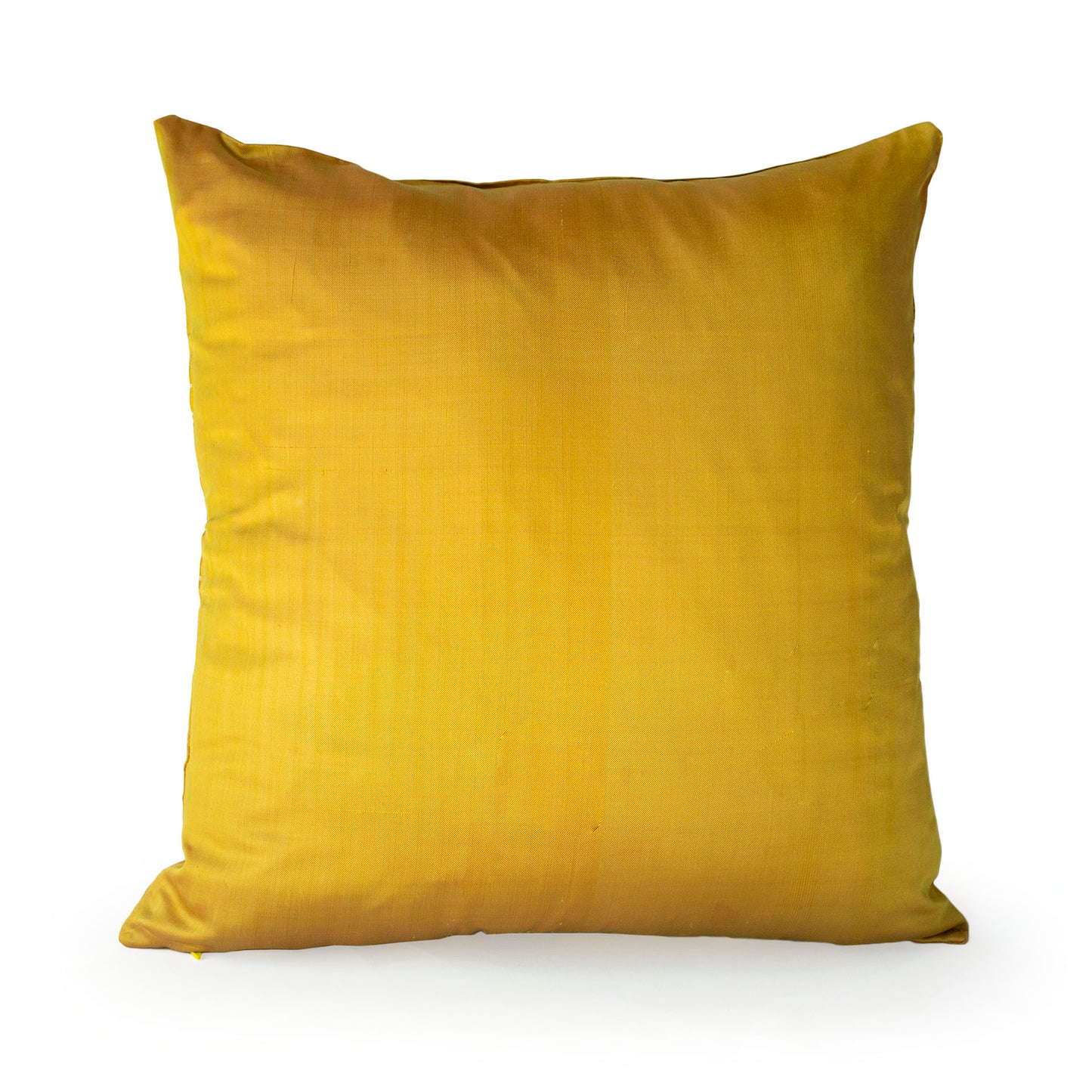 Lotus Flower Silk Pillow - Yellow Stripe - JG Switzer