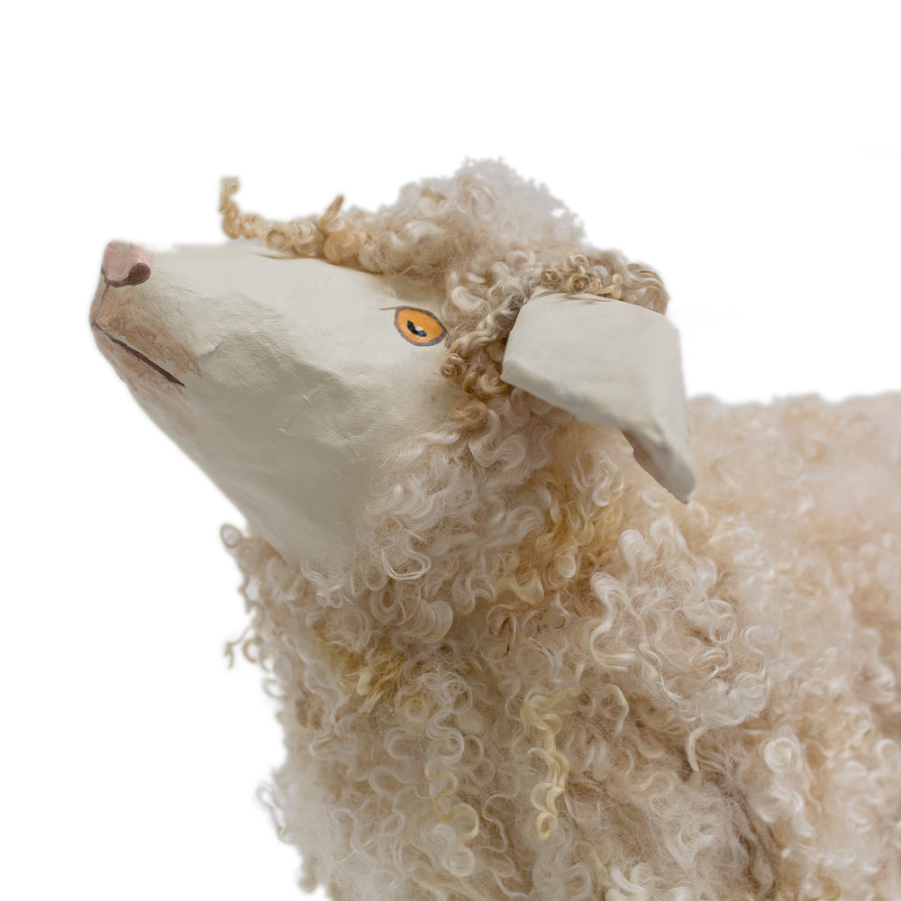 Papier-Mache Sheep Sculpture by Nancy Winn