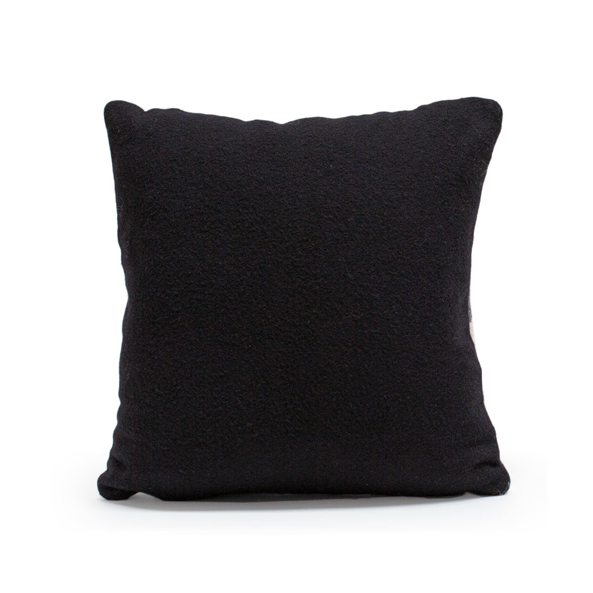 Abstract Black and White Wool Pillow - 20" Square