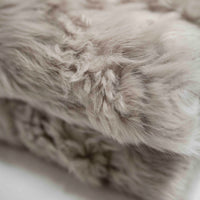 Toscana Real Sheep Fur Throw Lined with Cashmere Blend - Bone