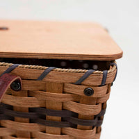 Large Classic Picnic Basket - with Utensils, Tumblers & Plates