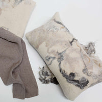 Silk & Wool Pillow with Raw Mohair by JG SWITZER