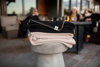 The Portia Throw - Cashmere Blend in Champagne