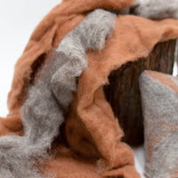 Redwood Rust & Grey Felted Wool Pillow