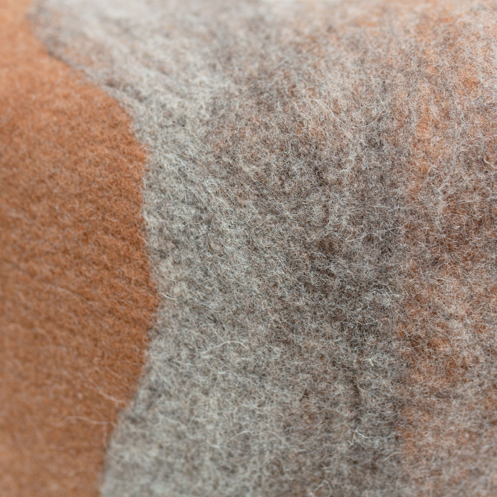 
                      
                        Redwood Rust & Grey Felted Wool Pillow
                      
                    