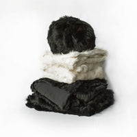 Toscana Real Sheep Fur Blanket Lined with Silk