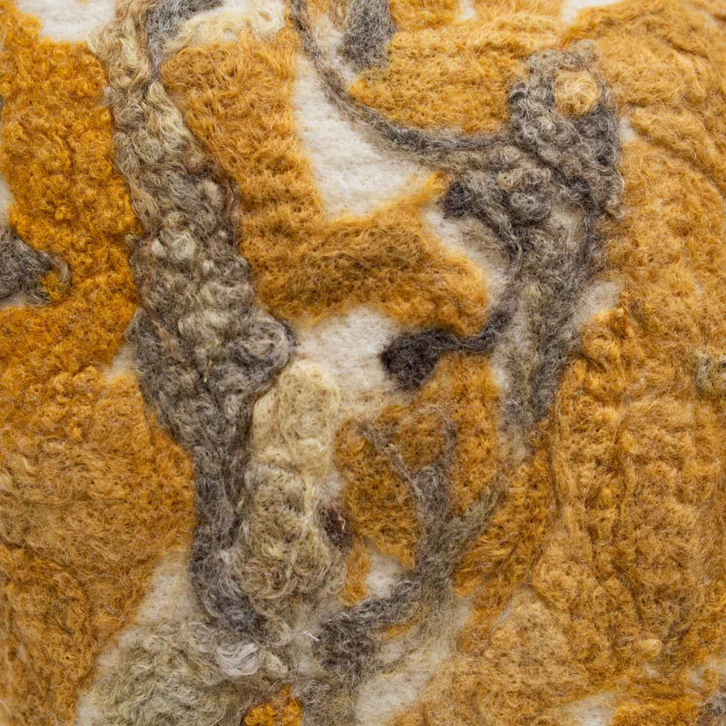 BOTANICAL Plant-Dyed Wool 20" SQUARE Pillow - Turmeric Yellow