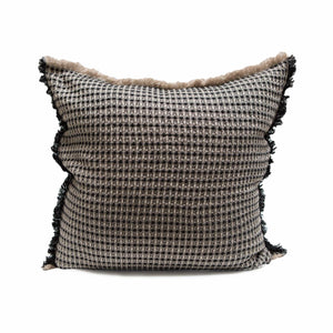 Waffle Weave EURO pillow in Natural/Black