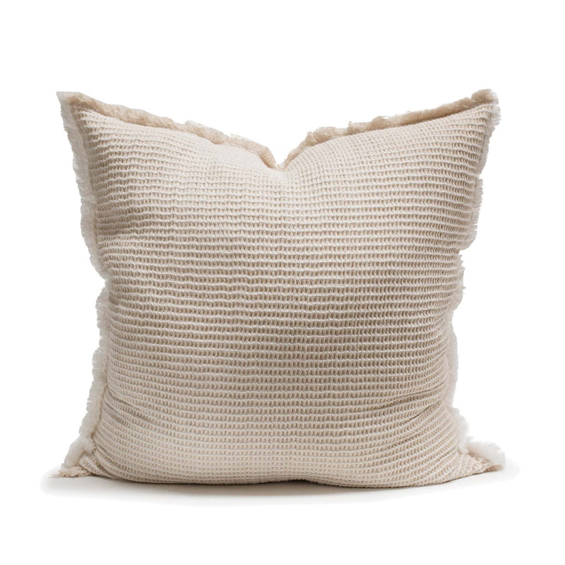 Summer Cotton + Linen Waffle Weave Euro Pillows