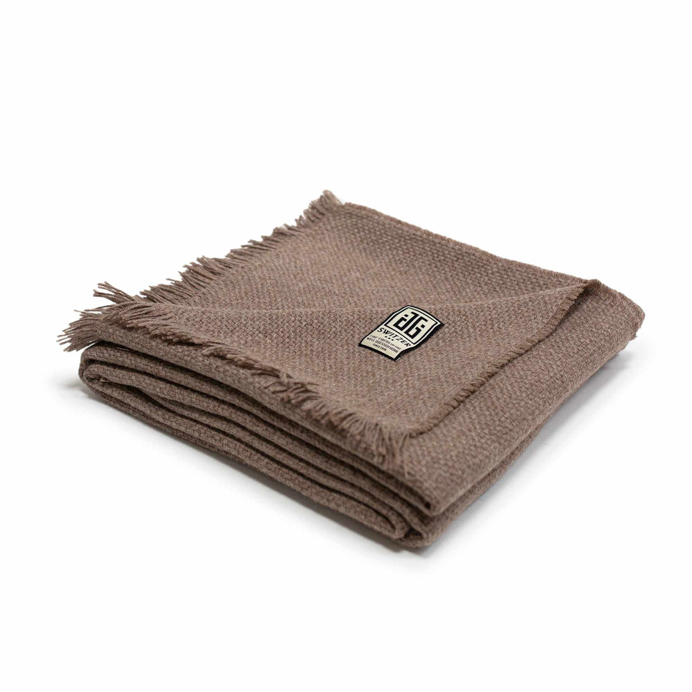 Baby Alpaca Throw in Mushroom Taupe