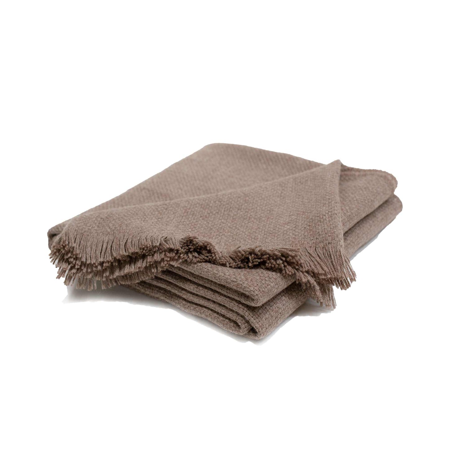 Baby Alpaca Throw in Mushroom Taupe